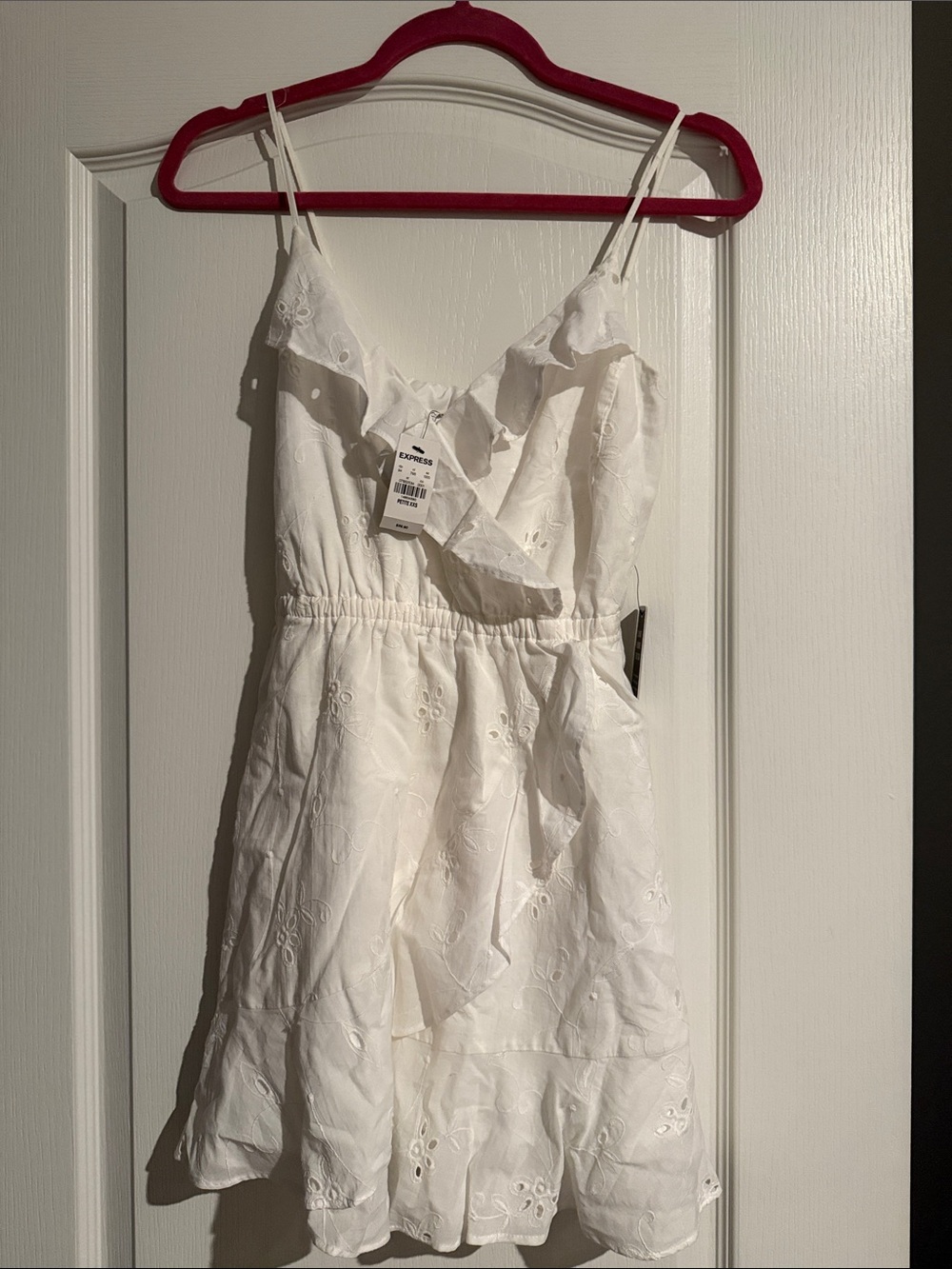 Express White Eyelet Ruffle Sundress